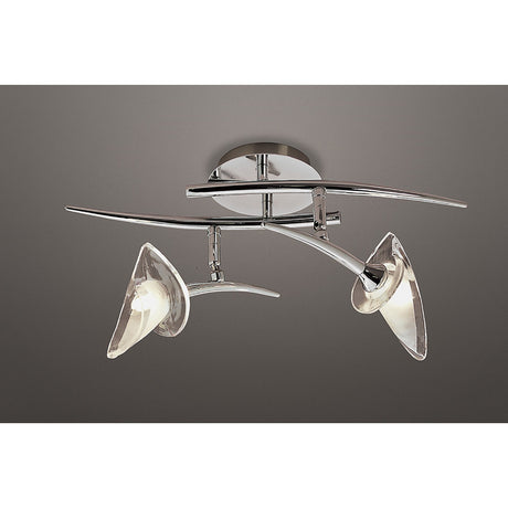 Flavia 2 Light Spot Ceiling Light – Polished Chrome
