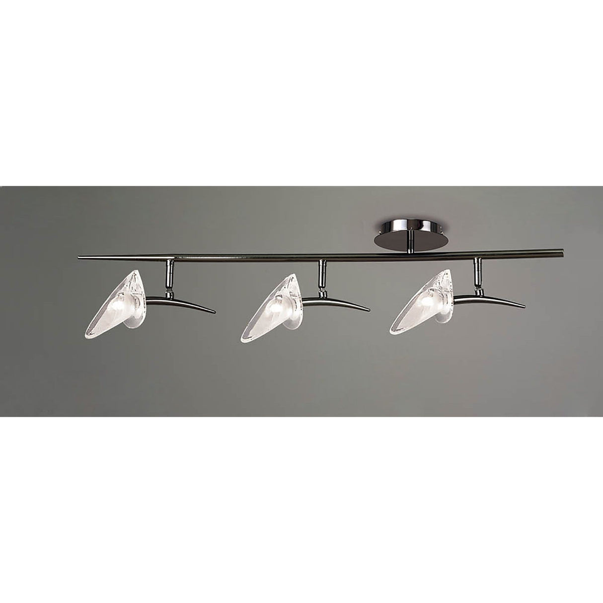 Flavia 3 Light Spot Ceiling Light – Black Chrome
