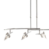 Flavia Telescopic 4 Light Adjustable Linear Suspension Light - Polished Chrome