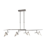 Flavia Telescopic 4 Light Adjustable Linear Suspension Light - Polished Chrome