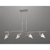 Flavia Telescopic 4 Light Adjustable Linear Suspension Light - Polished Chrome