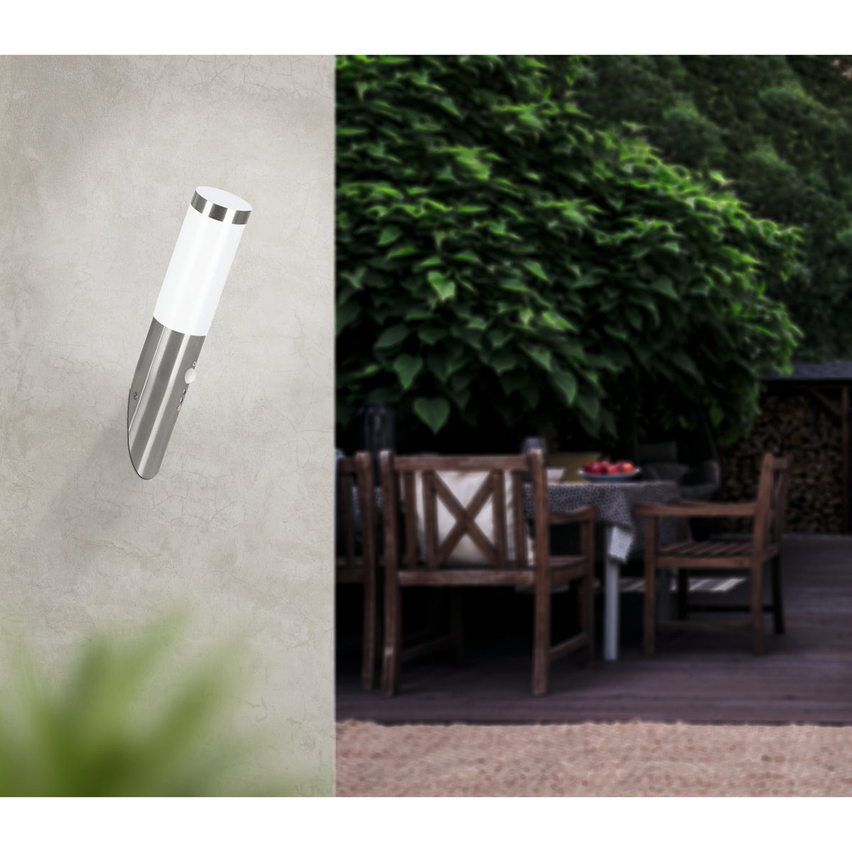 Flerbenne Outdoor Wall Light with Motion Sensor - Stainless Steel