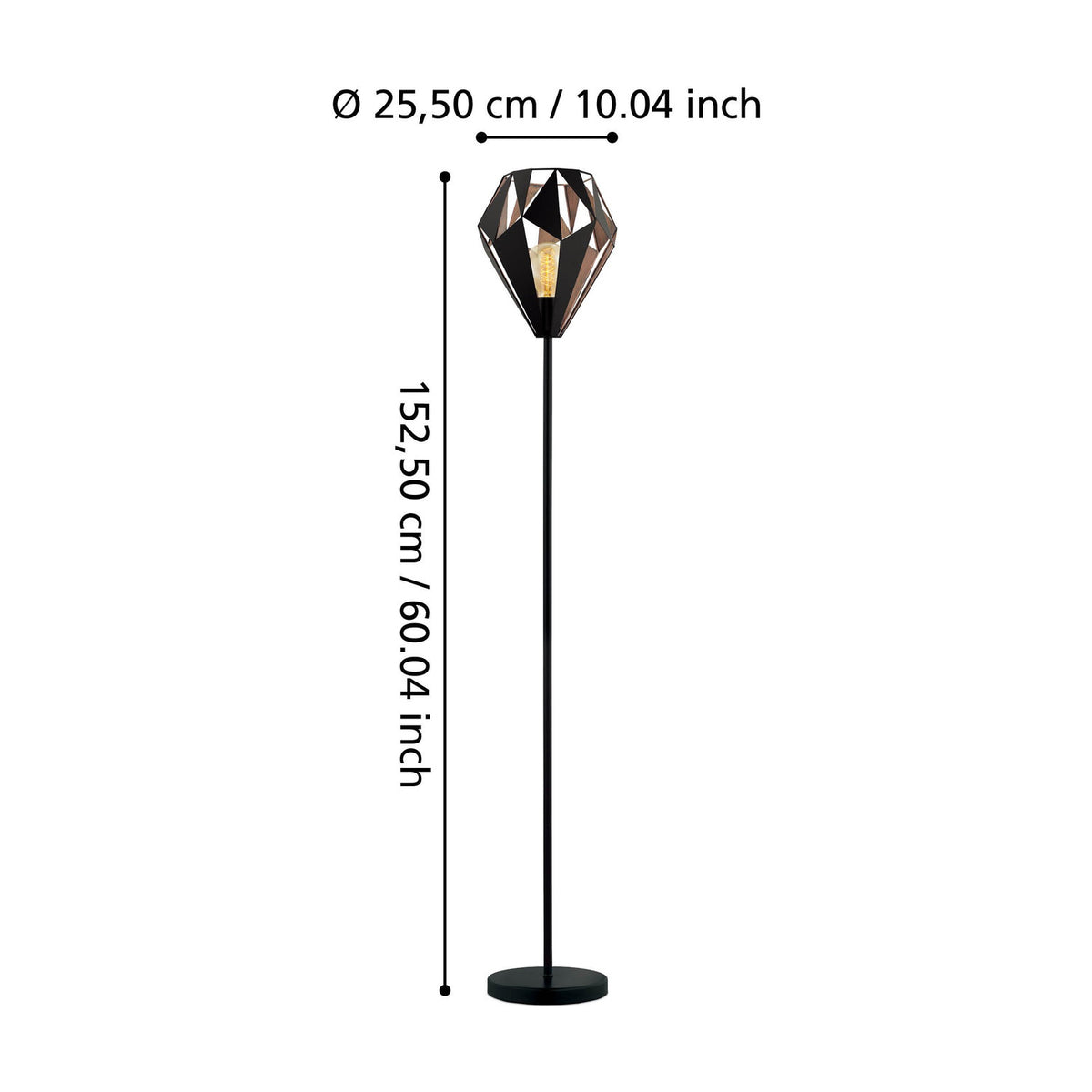 Flermanne Floor Lamp - Black & Copper