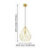 Flermanne Pendant Light 31cm 49933 - Gold