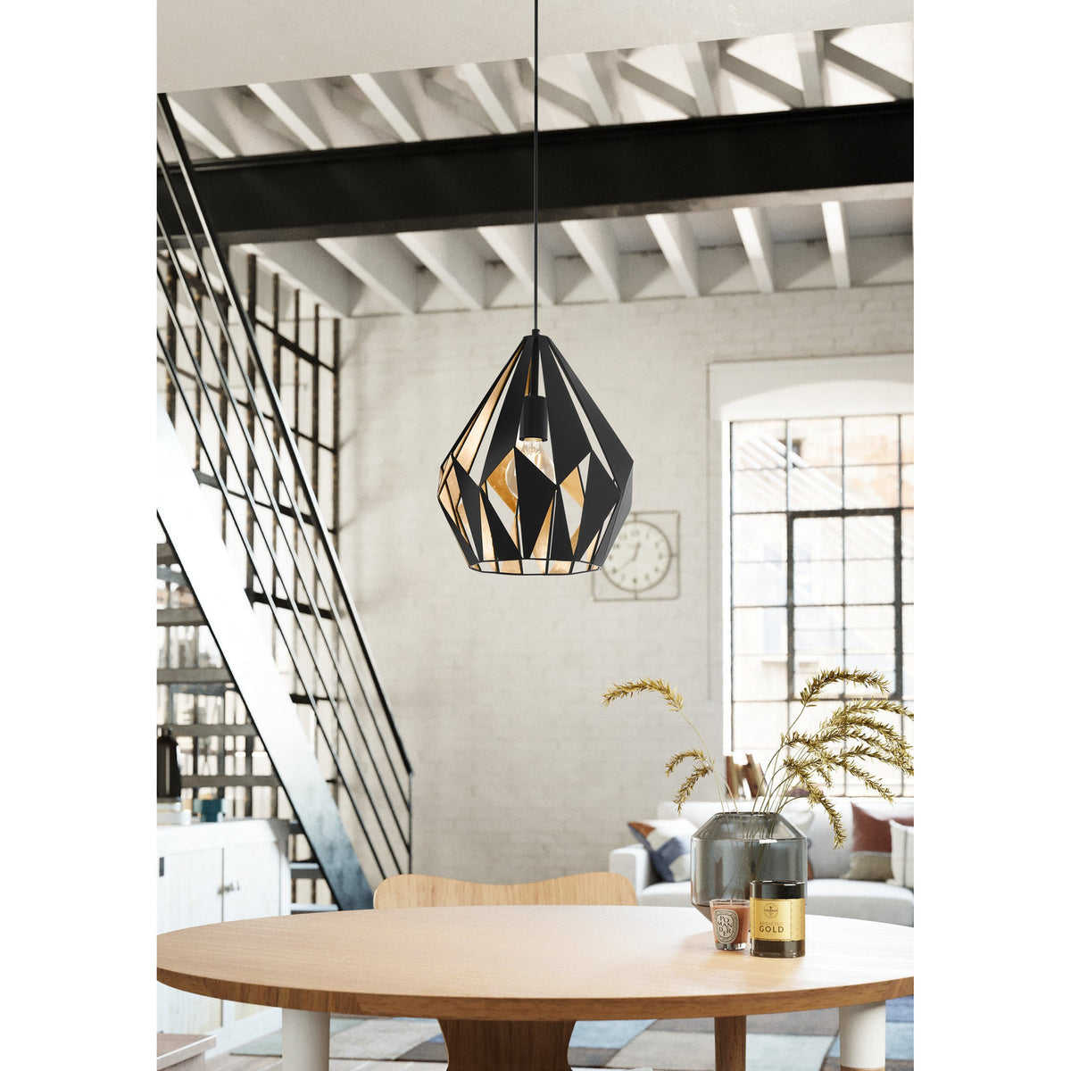 Flermanne Pendant Light - Black & Gold