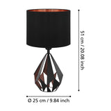 Flermanne Table Lamp - Black & Copper
