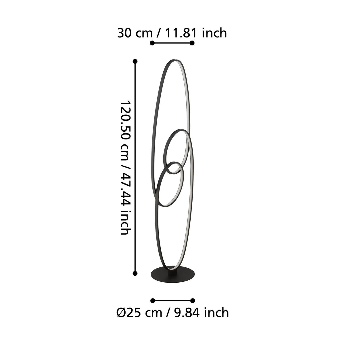 Flimarne LED Floor Lamp - Black & White