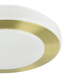 Flirmena LED Bathroom Ceiling Light - Brushed Brass & White