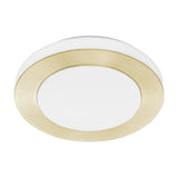 Flirmena LED Bathroom Ceiling Light - Brushed Brass & White