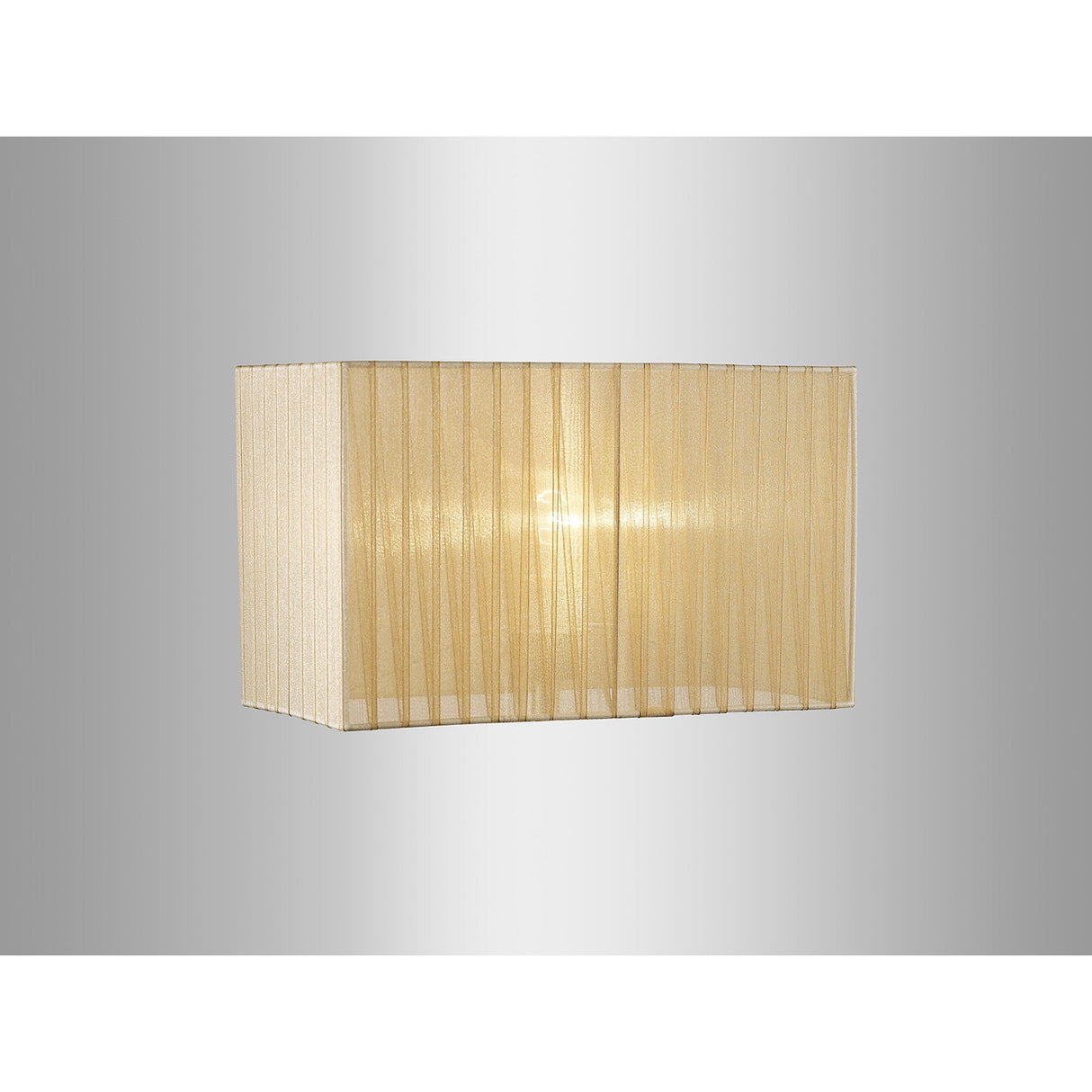 Florence Rectangle Table Lamp Lampshade - Cream, 38 x 19 x 23cm