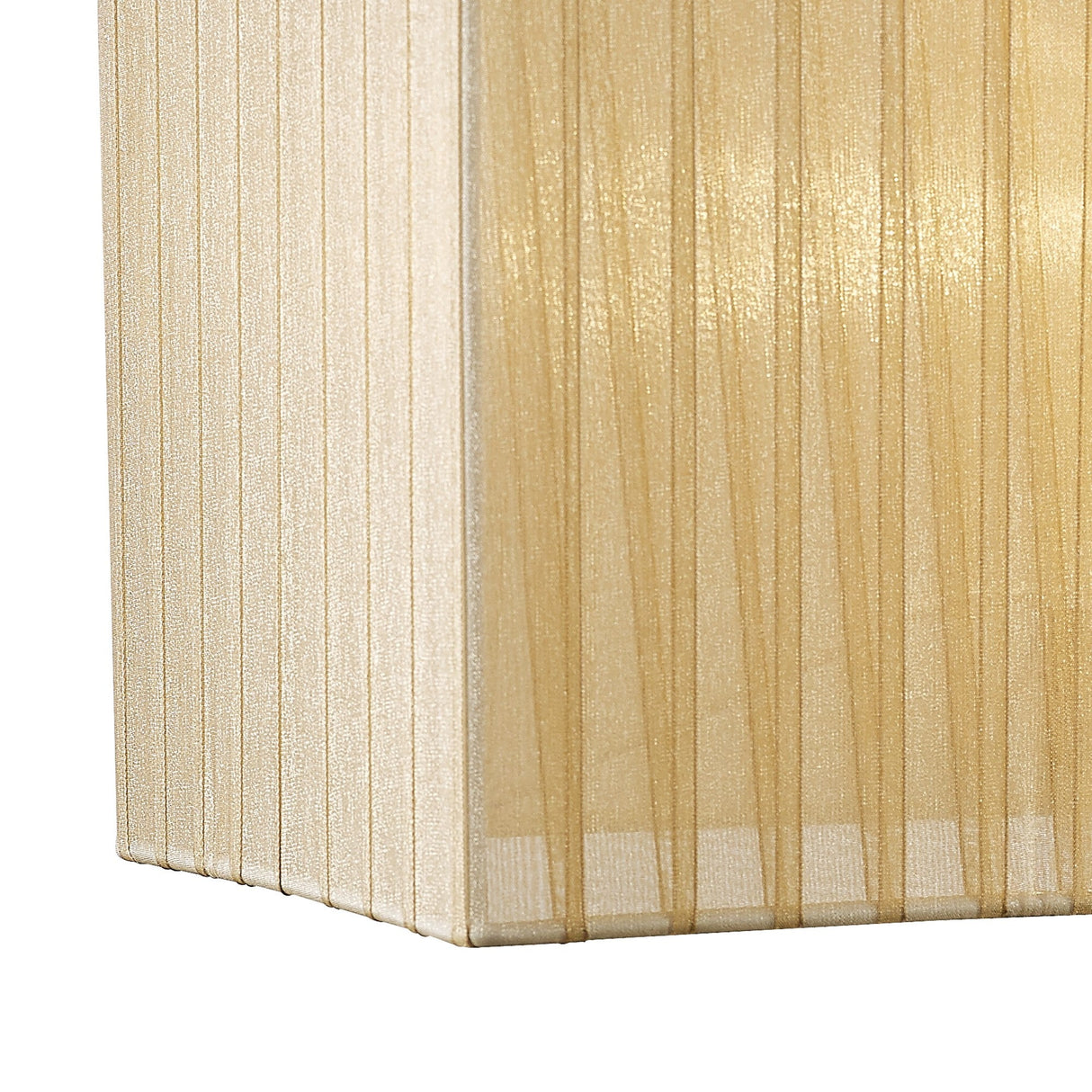 Florence Rectangle Floor Lamp Lampshade - Cream, 40 x 21 x 26cm