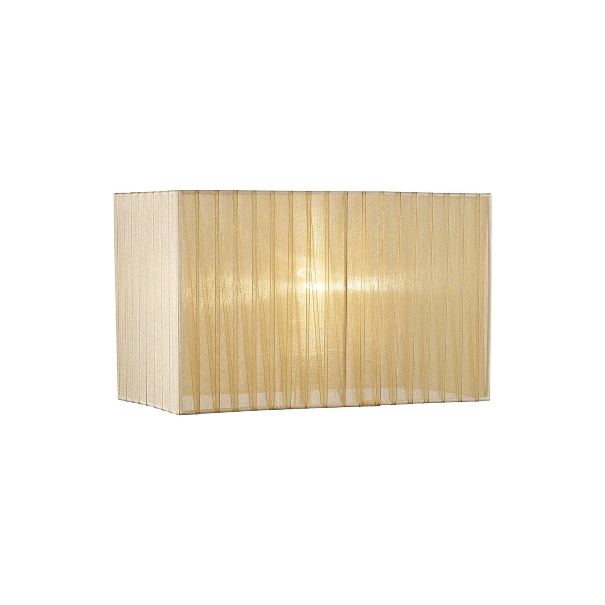 Florence Rectangle Floor Lamp Lampshade - Cream, 40 x 21 x 26cm