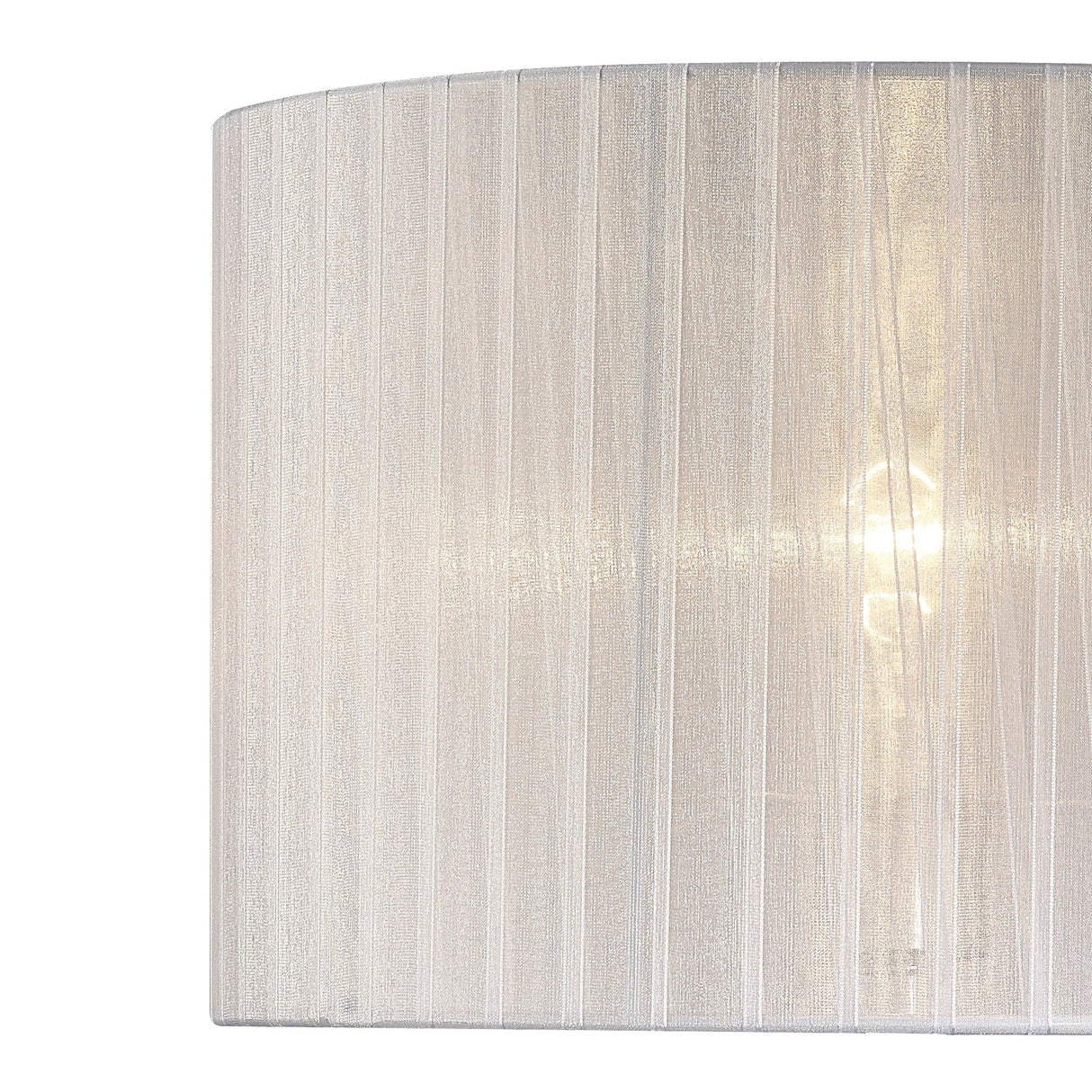 Florence Round Table Lamp Lampshade - White, 36 x 23cm