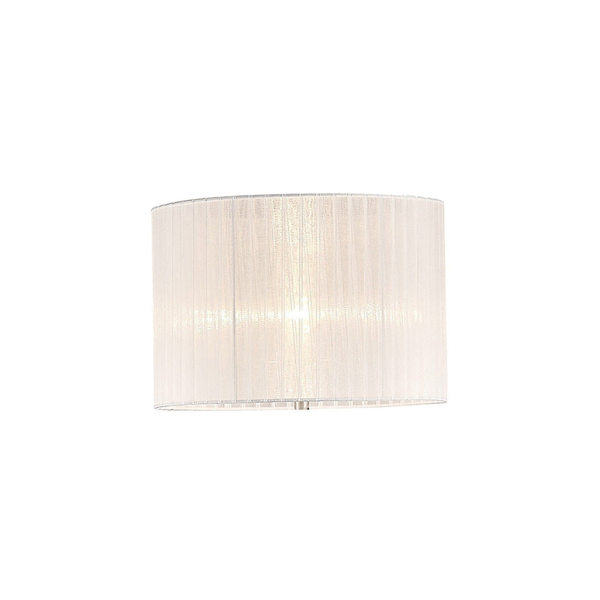 Florence Round Floor Lamp Lampshade - White, 38 x 26cm