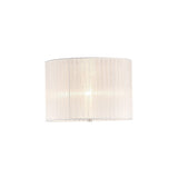 Florence Round Floor Lamp Lampshade - White, 38 x 26cm