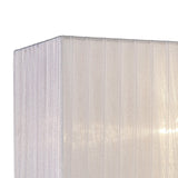 Florence Rectangle Table Lamp Lampshade - White, 38 x 19 x 23cm