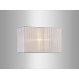 Florence Rectangle Table Lamp Lampshade - White, 38 x 19 x 23cm