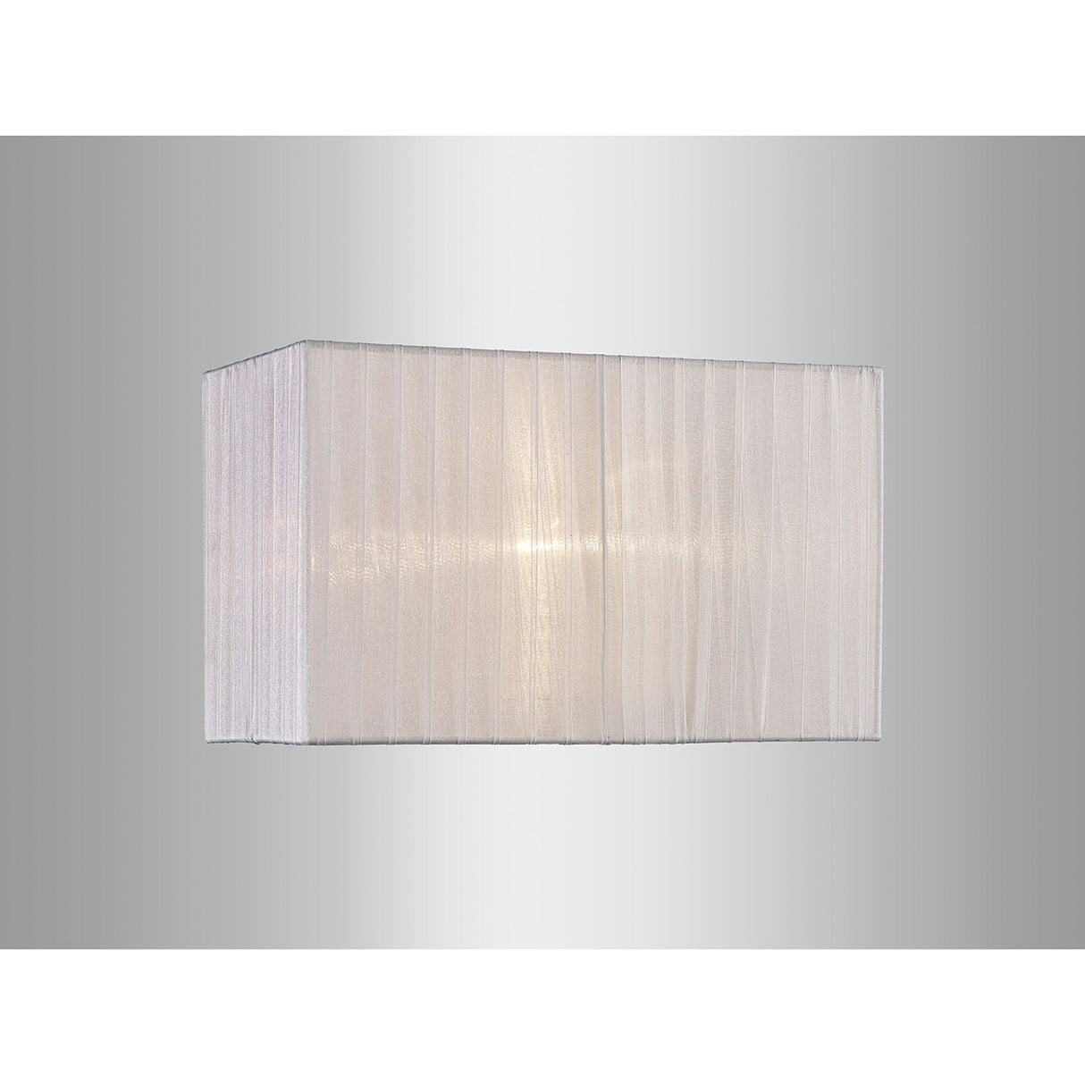 Florence Rectangle Floor Lamp Lampshade - White, 40 x 21 x 26cm