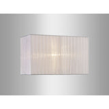 Florence Rectangle Floor Lamp Lampshade - White, 40 x 21 x 26cm