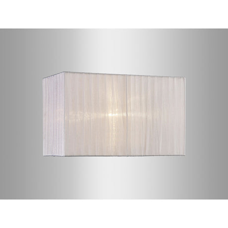 Florence Rectangle Floor Lamp Lampshade - White, 40 x 21 x 26cm