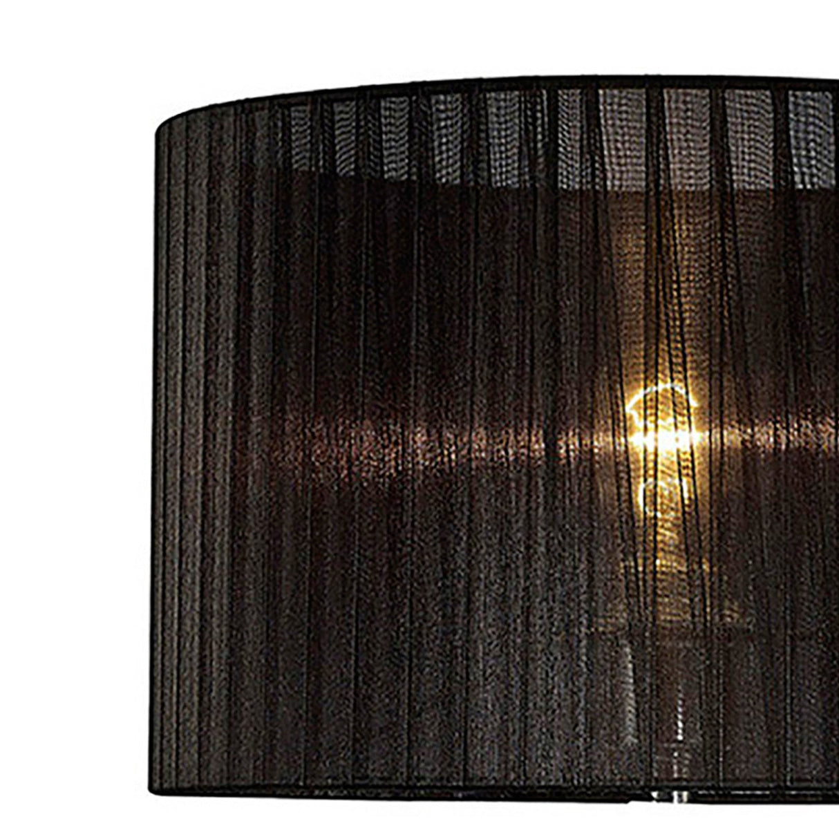 Florence Round Table Lamp Lampshade - Black, 36 x 23cm