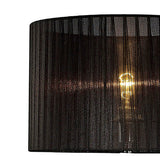 Florence Round Table Lamp Lampshade - Black, 36 x 23cm