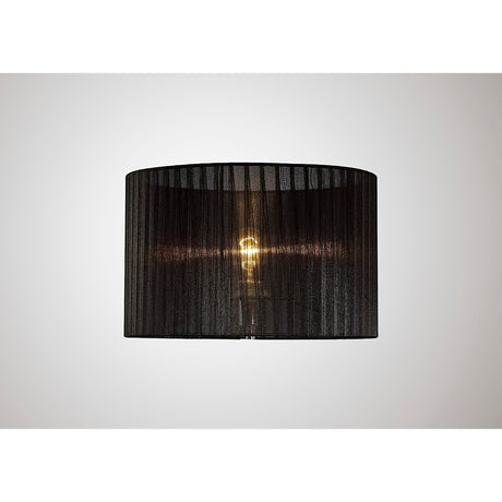 Florence Round Table Lamp Lampshade - Black, 36 x 23cm