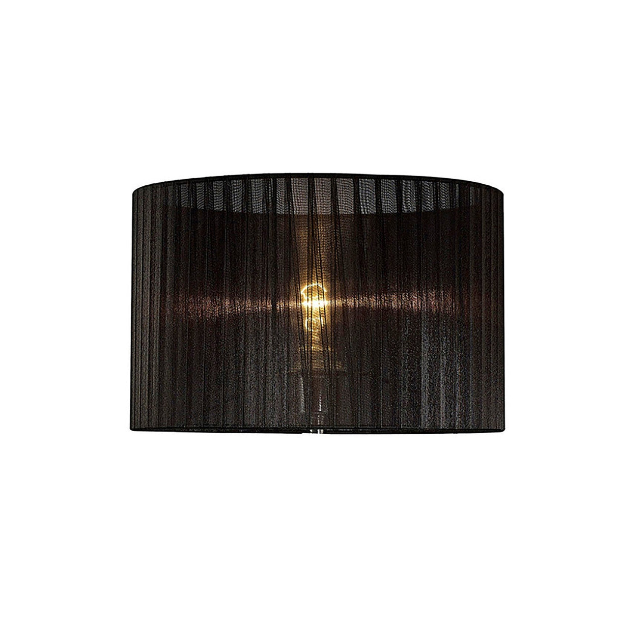 Florence Round Table Lamp Lampshade - Black, 36 x 23cm