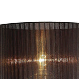 Florence Round Floor Lamp Lampshade - Black, 38 x 26cm