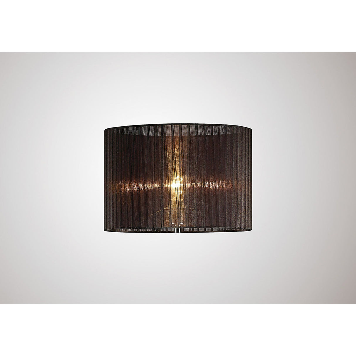 Florence Round Floor Lamp Lampshade - Black, 38 x 26cm