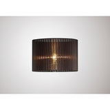 Florence Round Floor Lamp Lampshade - Black, 38 x 26cm