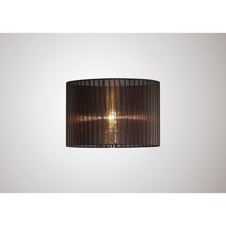 Florence Round Floor Lamp Lampshade - Black, 38 x 26cm