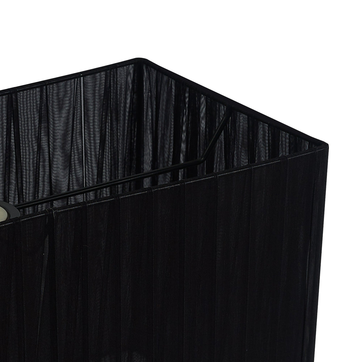 Florence Rectangle Table Lamp Lampshade - Black, 38 x 19 x 23cm