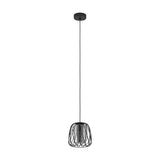 Floresta Smoked Glass Pendant Light - Black