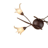 Florida 4 Light Semi-Flush Ceiling Light - Brown/Black Oxide