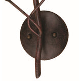 Florida 2 Light Wall Light With Switch - Brown/Black Oxide