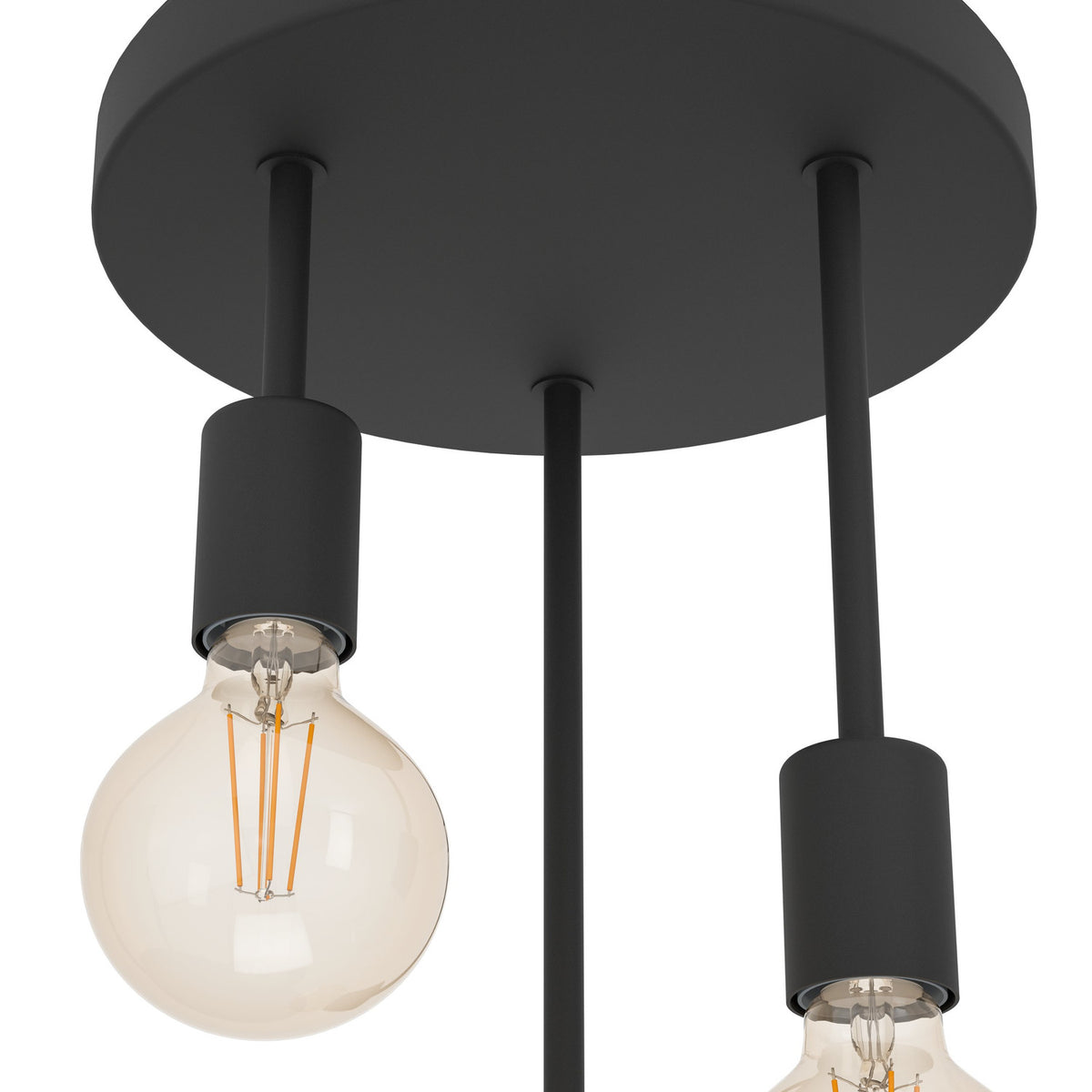 Flormine 3 Light Ceiling Light - Black
