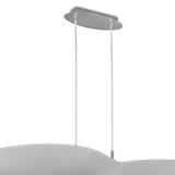 Flow 6 Light Linear Suspension Light - Chrome & White