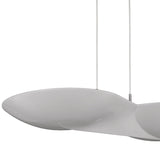 Flow 6 Light Linear Suspension Light - Chrome & White