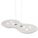 Flow 6 Light Linear Suspension Light - Chrome & White