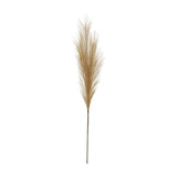 Hill Interiors Faux Pampas Grass Stem with feathery beige plume on a slim brown stalk, shown against a plain white background.