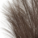 Close-up of the Hill Interiors Grey Faux Pampas Grass Stem showing fine feathery plastic strands in a muted grey tone against a white background.