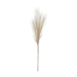 Hill Interiors Bleached Large Faux Pampas Grass Stem with fluffy white plume on a tall slim stem, shown against a plain white background.