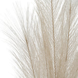 Close-up of Hill Interiors Bleached Large Faux Pampas Grass Stem, showing fine white feathery plumes fanning out against a plain white background.