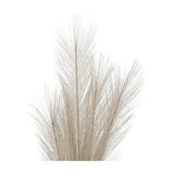 Hill Interiors Bleached Large Faux Pampas Grass Stem in white with fine feathery plumes fanning from a tall central stem on a plain background.