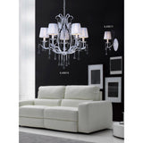 Flur 62cm Round 5 Light Chandelier - White French Gold