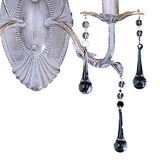 Flur 2 Light Wall Light - White & French Gold