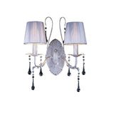 Flur 2 Light Wall Light - White & French Gold