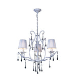 Flur 50cm Round 3 Light Chandelier - White French Gold