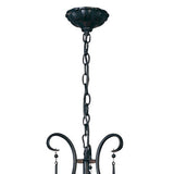 Flur 50cm Round 3 Light Chandelier - Black